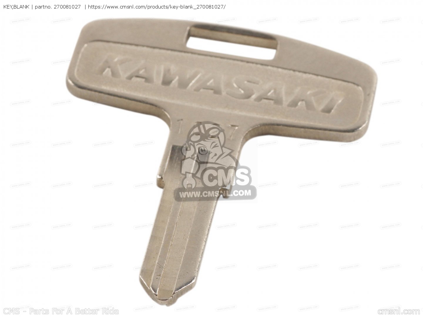 270081027: Key-lock,blank Kawasaki - buy the 27008-1027 at CMSNL