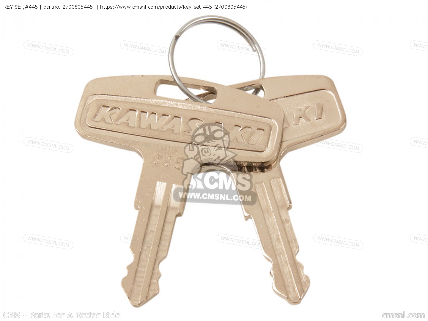 2700805445: KEY SET,#445 Kawasaki - buy the 27008-054-45 at CMSNL