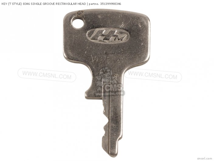 Honda KEY (T STYLE) 8346 SINGLE GROOVE RECTANGULAR HEAD 351399998346