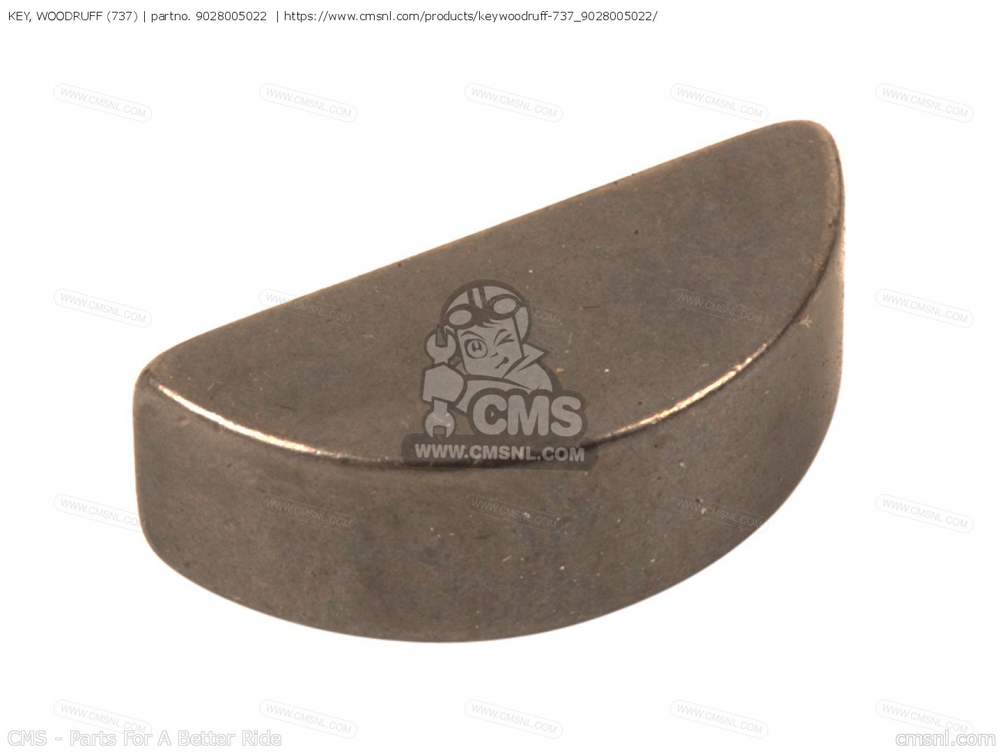 9028005022 Key, Woodruff (737) Yamaha buy the 9028005022 at CMSNL