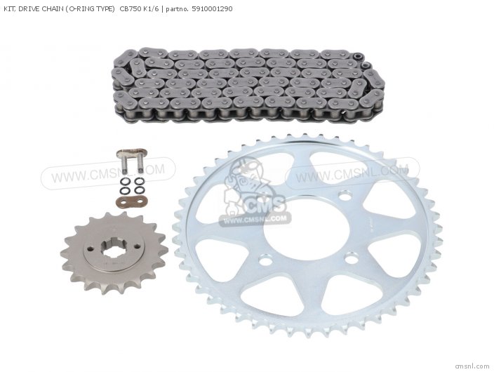 Tsubaki KIT, DRIVE CHAIN (O-RING TYPE) CB750 K1/6 5910001290 Tsubaki KIT, DRIVE CHAIN (O-RING TYPE) CB750 K1/6 5910001290