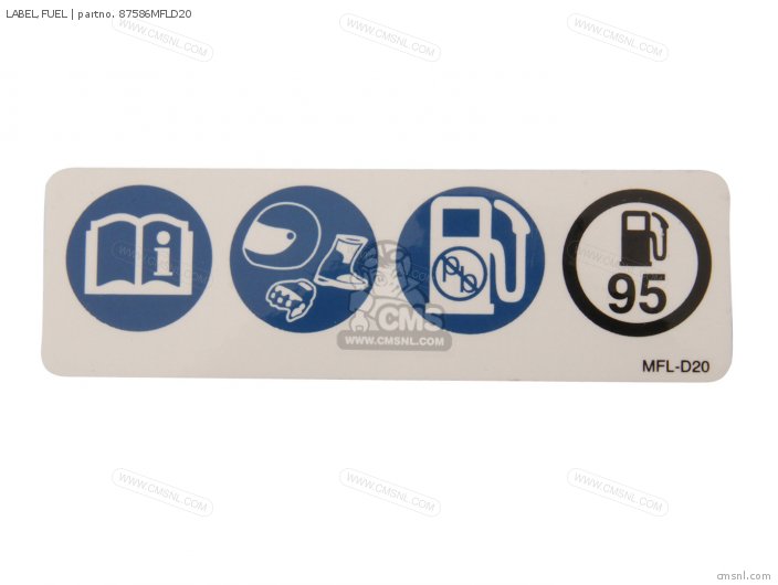 Honda LABEL,FUEL 87586MFLD20