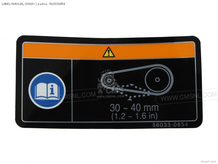 Kawasaki LABEL-MANUAL,CHAIN 560330854