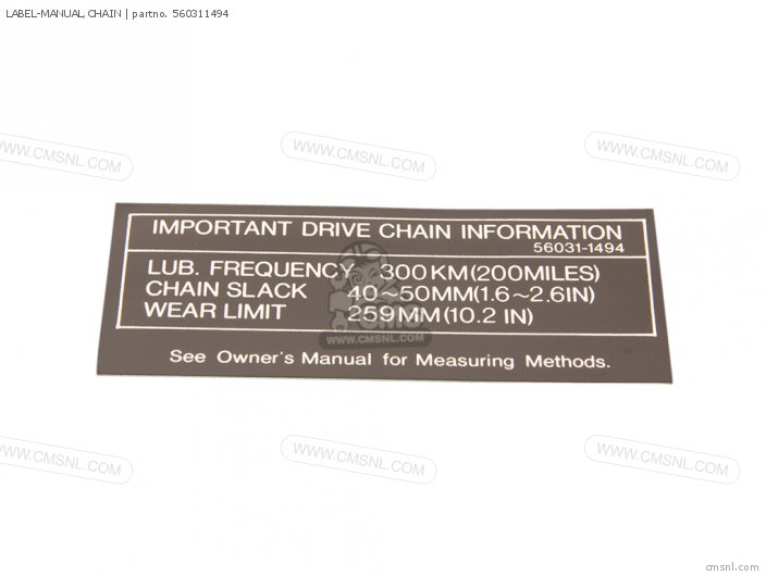 Label-manual, Chain photo