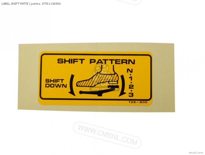 Honda LABEL,SHIFT PATTE 87511126900 Honda LABEL,SHIFT PATTE 87511126900