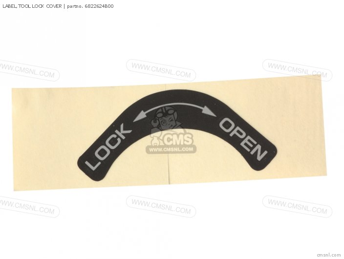 Suzuki LABEL,TOOL LOCK COVER 6822624B00