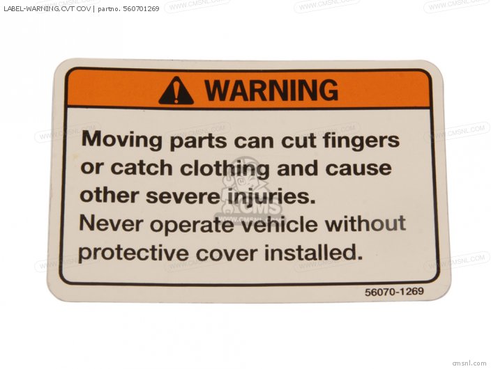 Kawasaki LABEL-WARNING,CVT COV 560701269