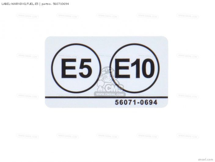 Kawasaki LABEL-WARNING,FUEL,E5 560710694