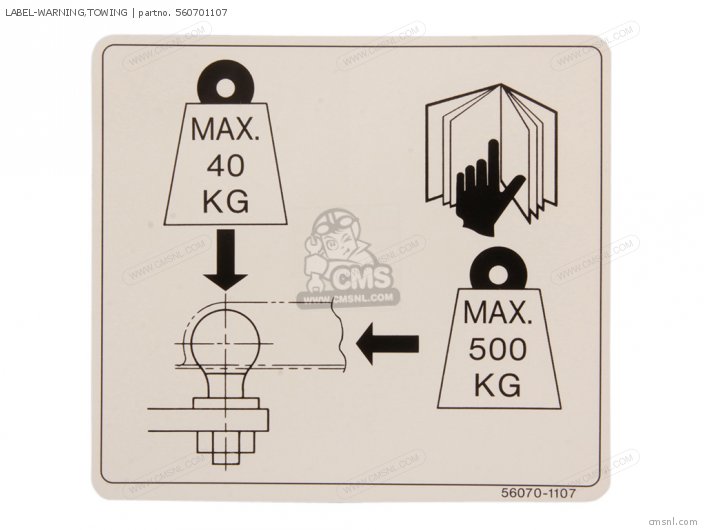 Kawasaki LABEL-WARNING,TOWING 560701107