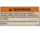 small image of LABEL-WARNING  BONNET
