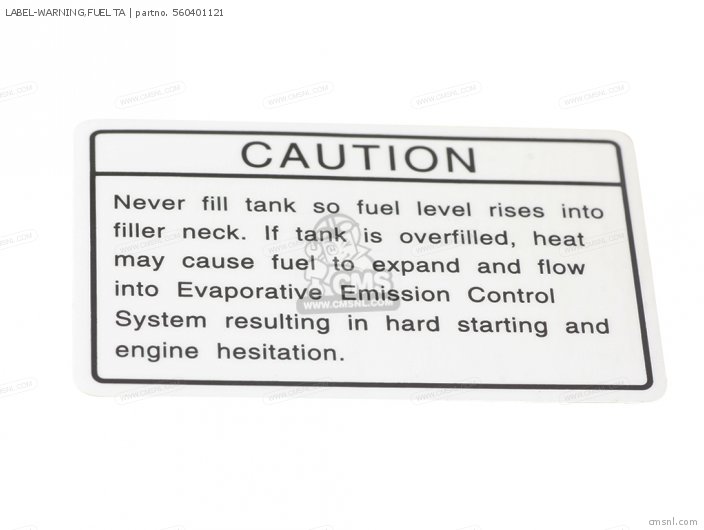 Label-warning, Fuel Ta photo