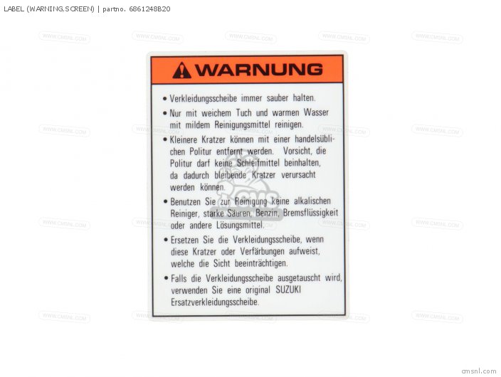 Label (warning, Screen) photo