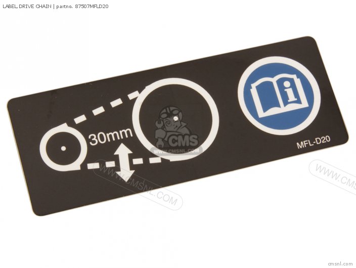 LABEL,DRIVE CHAIN for CBR1000RR 2011 (B) ENGLAND / TYPE 3 HRC MKH