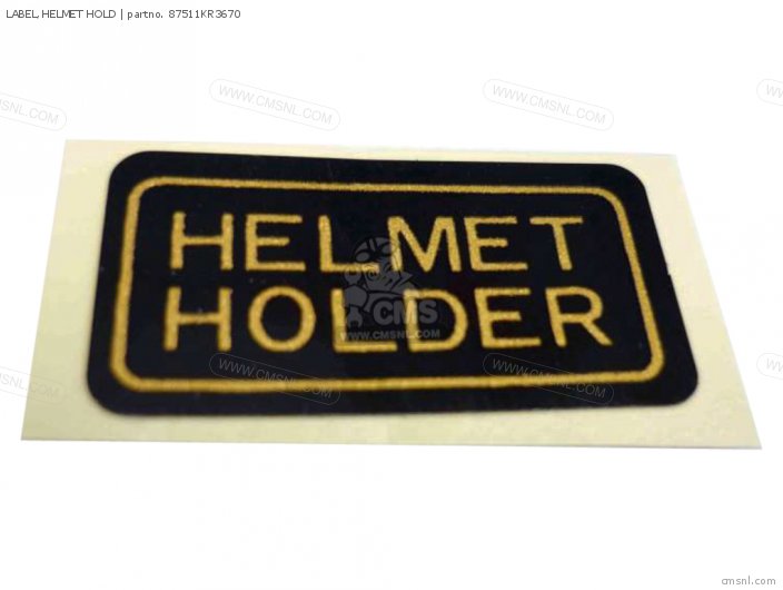 Label, Helmet Hold photo