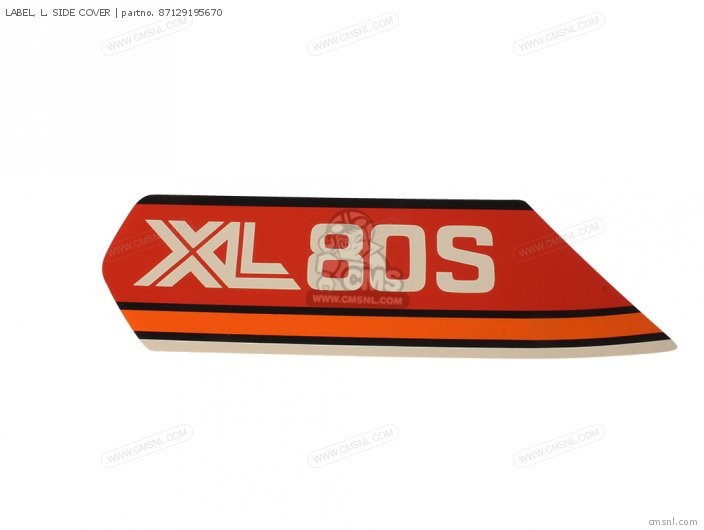 87129195670: Label, L. Side Cover Honda - buy the 87129-195-670 at 