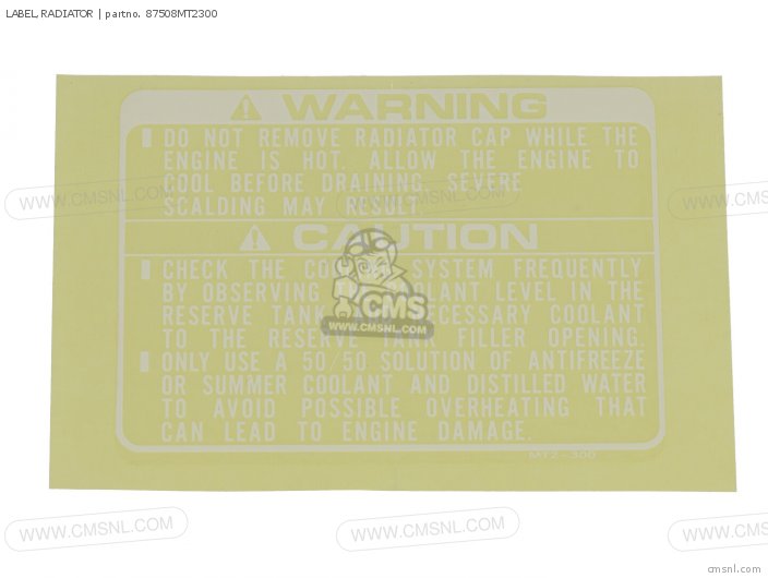Label, Radiator photo