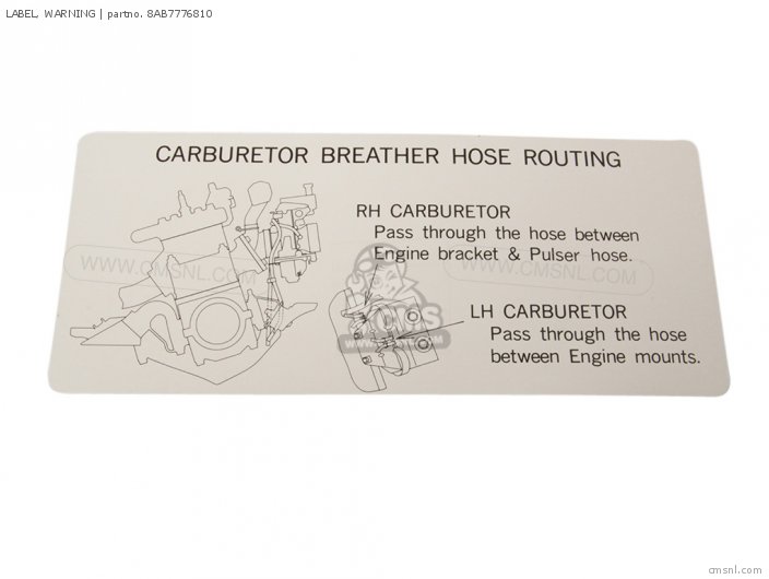 Yamaha LABEL, WARNING 8AB7776810