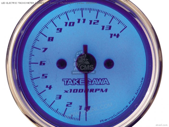 Takegawa LED ELECTRIC TACHO METER ( STAINLESS BODY )  12V MONKEY 05050004