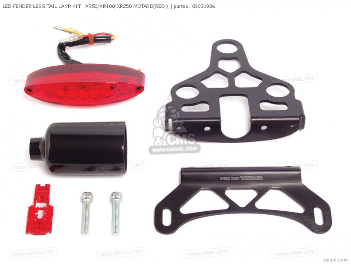 Takegawa LED FENDER LESS TAIL LAMP KIT   XR50/XR100/XR250 MOTARD(RED ) 09031936