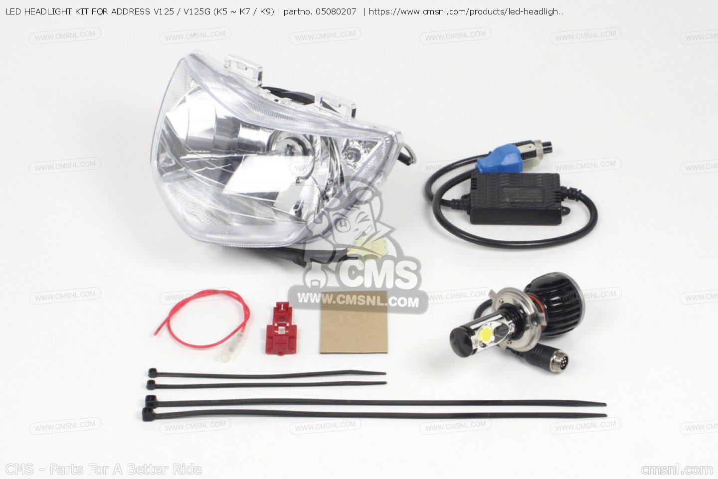 05080207: Led Headlight Kit For Address V125 / V125g (k5 ~ K7 / K9