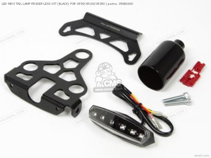 Takegawa LED MINI TAIL LAMP FENDER-LESS KIT (BLACK) FOR XR50/XR100/XR250 05080300