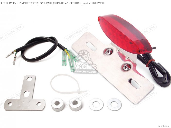 Takegawa LED SLIM TAIL LAMP KIT  (RED )  APE50/100 (FOR NORMAL FENDER ) 09031923