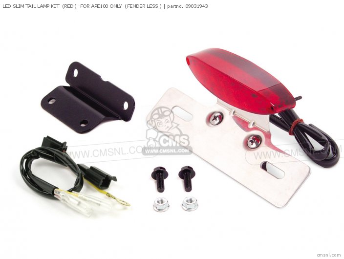 Takegawa LED SLIM TAIL LAMP KIT  (RED )  FOR APE100 ONLY  (FENDER LESS ) 09031943