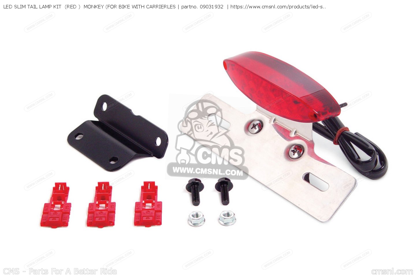 09031932 Led Slim Tail Lamp Kit (red ) Monkey (for Bike With