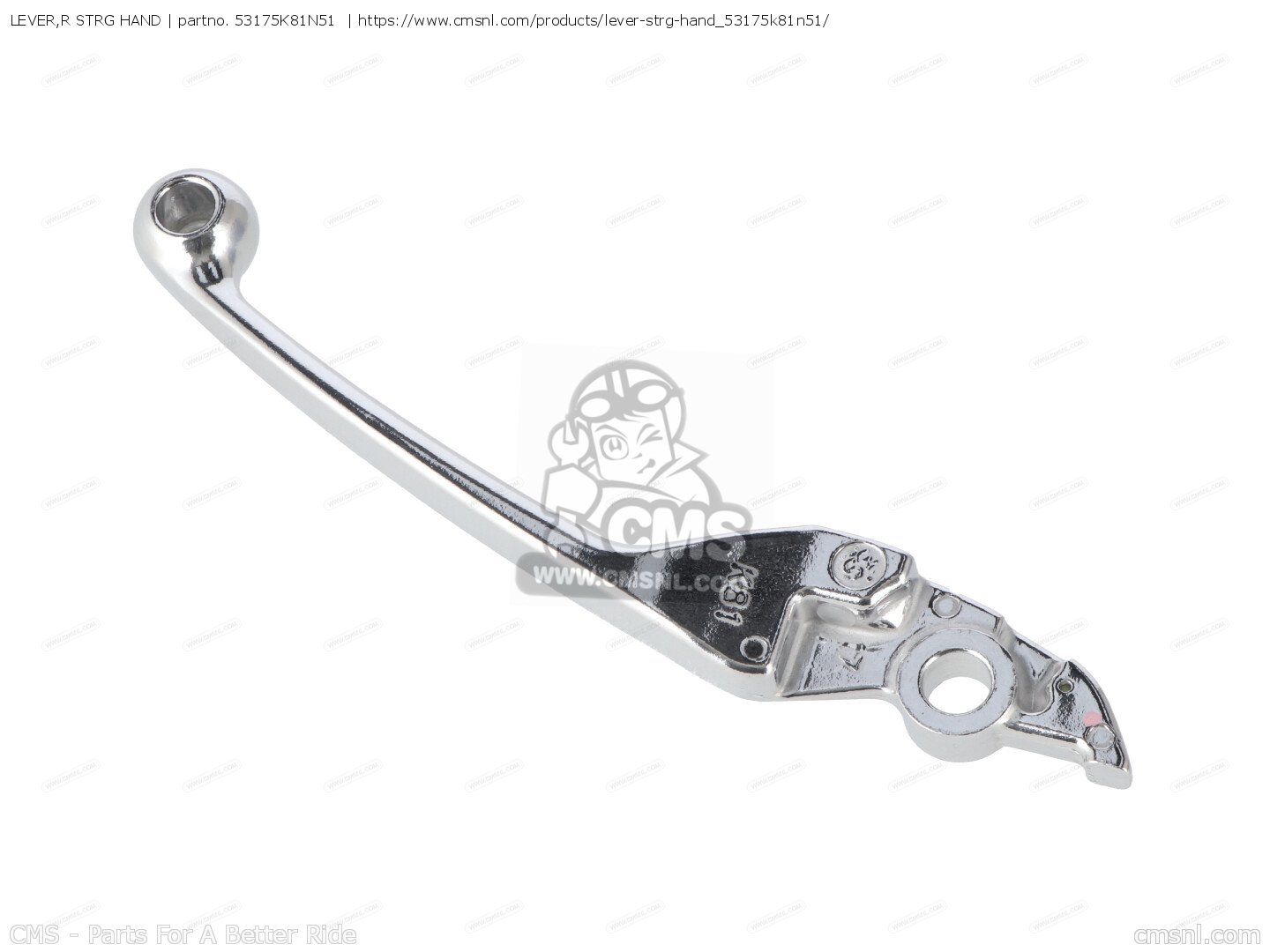 53175K81N51: LEVER,R STRG HAND Honda - buy the 53175-K81-N51 at CMSNL