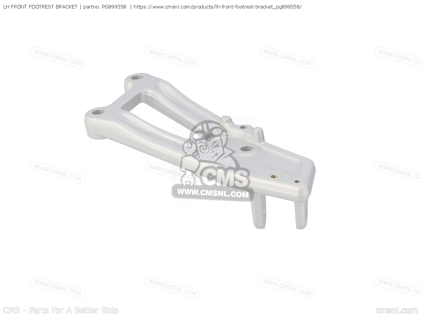 PG899558 Lh Front Footrest Bracket Piaggio Group buy the 899558 at CMSNL