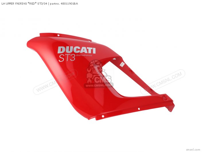 Ducati LH UPPER FAIRING *RED* ST3/04 48011901BA