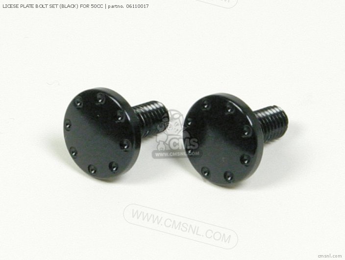 Takegawa LICESE PLATE BOLT SET (BLACK) FOR 50CC 06110017