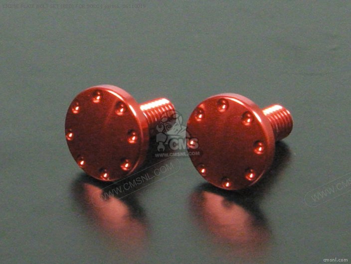 Takegawa LICESE PLATE BOLT SET (RED) FOR 50CC 06110019