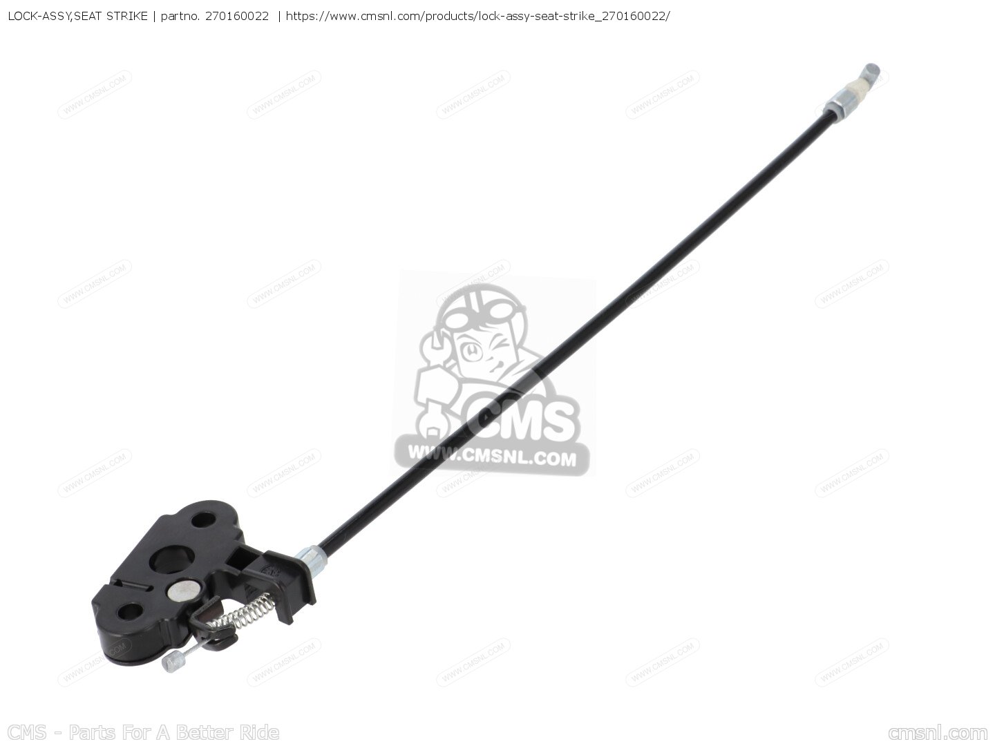 270160022: LOCK-ASSY,SEAT STRIKE Kawasaki - buy the 27016-0022 at CMSNL