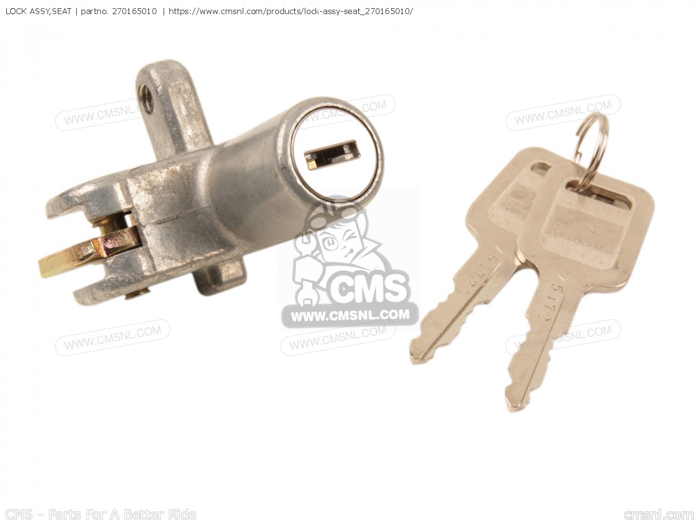 270165010: LOCK-ASSY,SEAT Kawasaki - buy the 27016-5010 at CMSNL