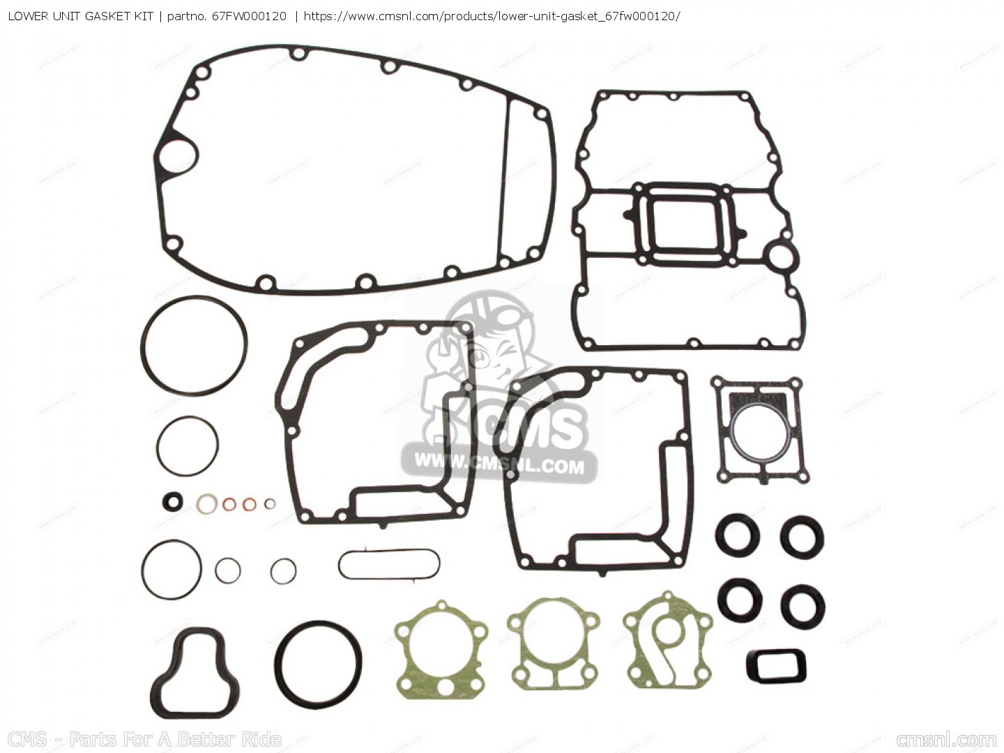 67FW000120 Lower Unit Gasket Kit (nas) Yamaha buy the 67FW000120