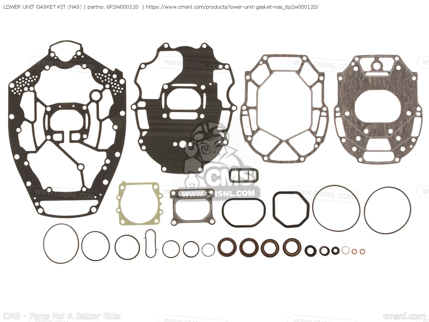 6P2W000120 Lower Unit Gasket Kit (nas) Yamaha buy the 6P2W000120
