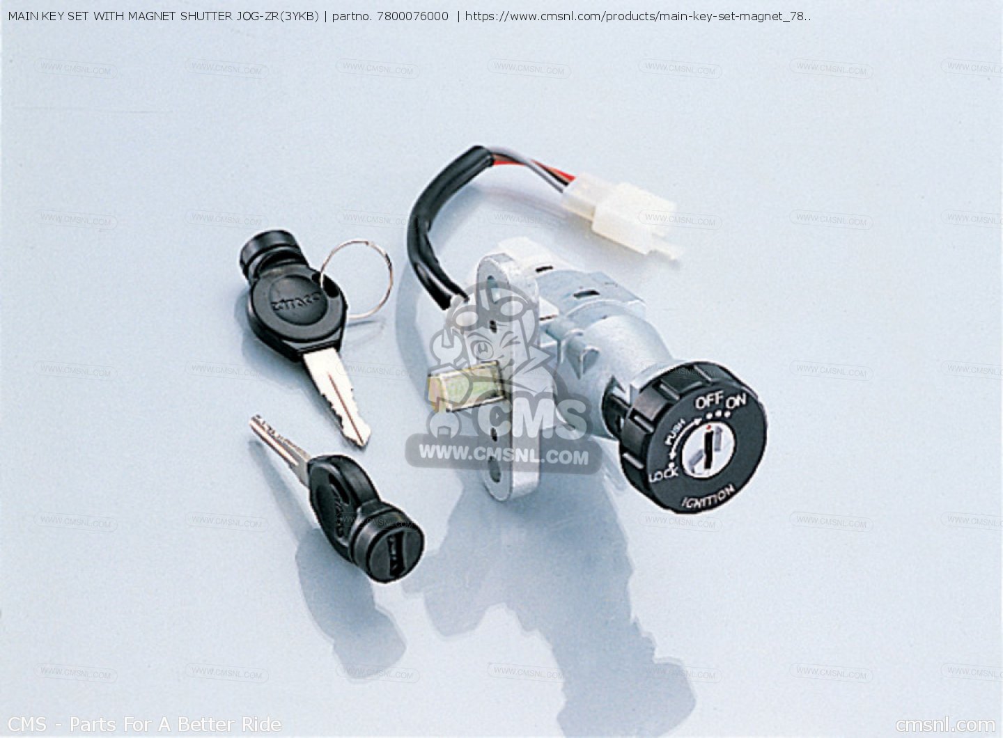 7800076000: MAIN KEY SET WITH MAGNET SHUTTER JOG-ZR(3YKB) Kitaco - buy ...