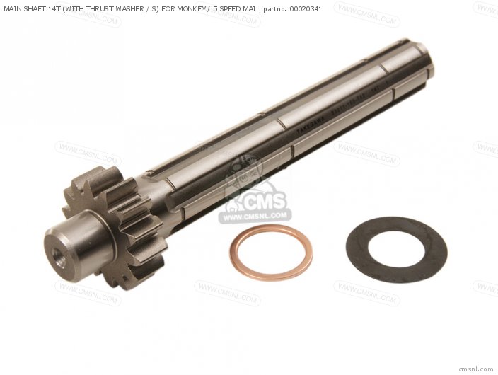 Takegawa MAIN SHAFT 14T (WITH THRUST WASHER / S) FOR MONKEY / 5 SPEED MAI 00020341