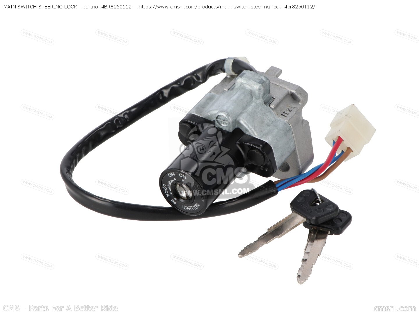 メインスイツチ&ステアリングロツクサブアセンブリのみ B04