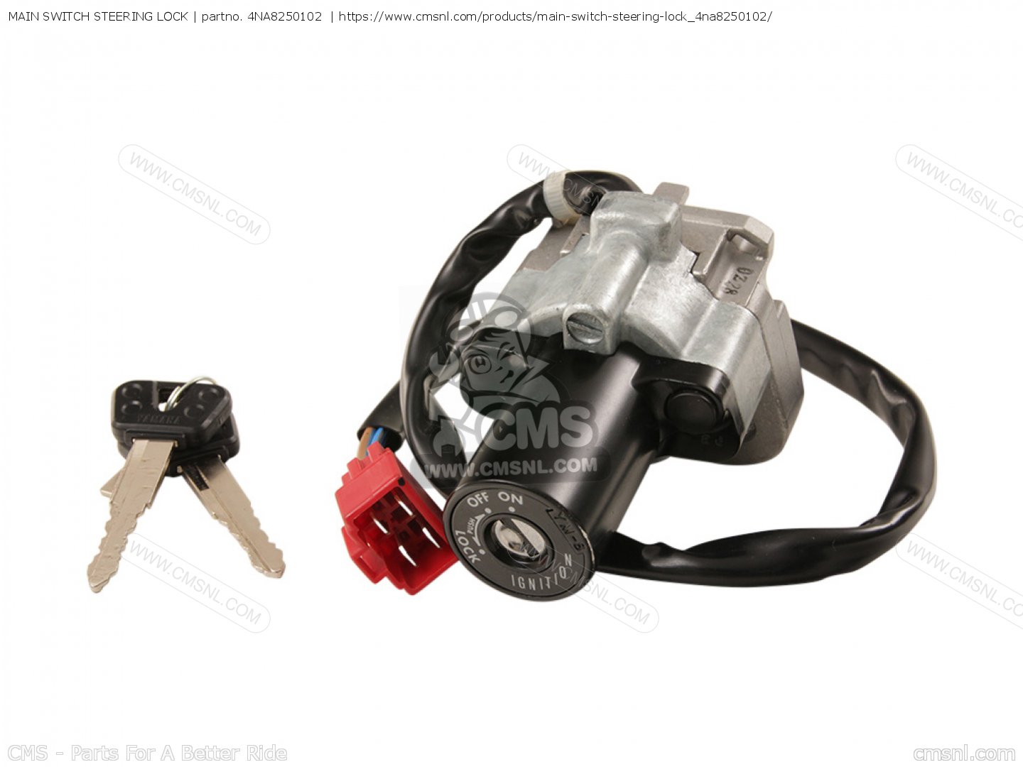 4NA8250102: MAIN SWITCH STEERING LOCK Yamaha - buy the 4NA