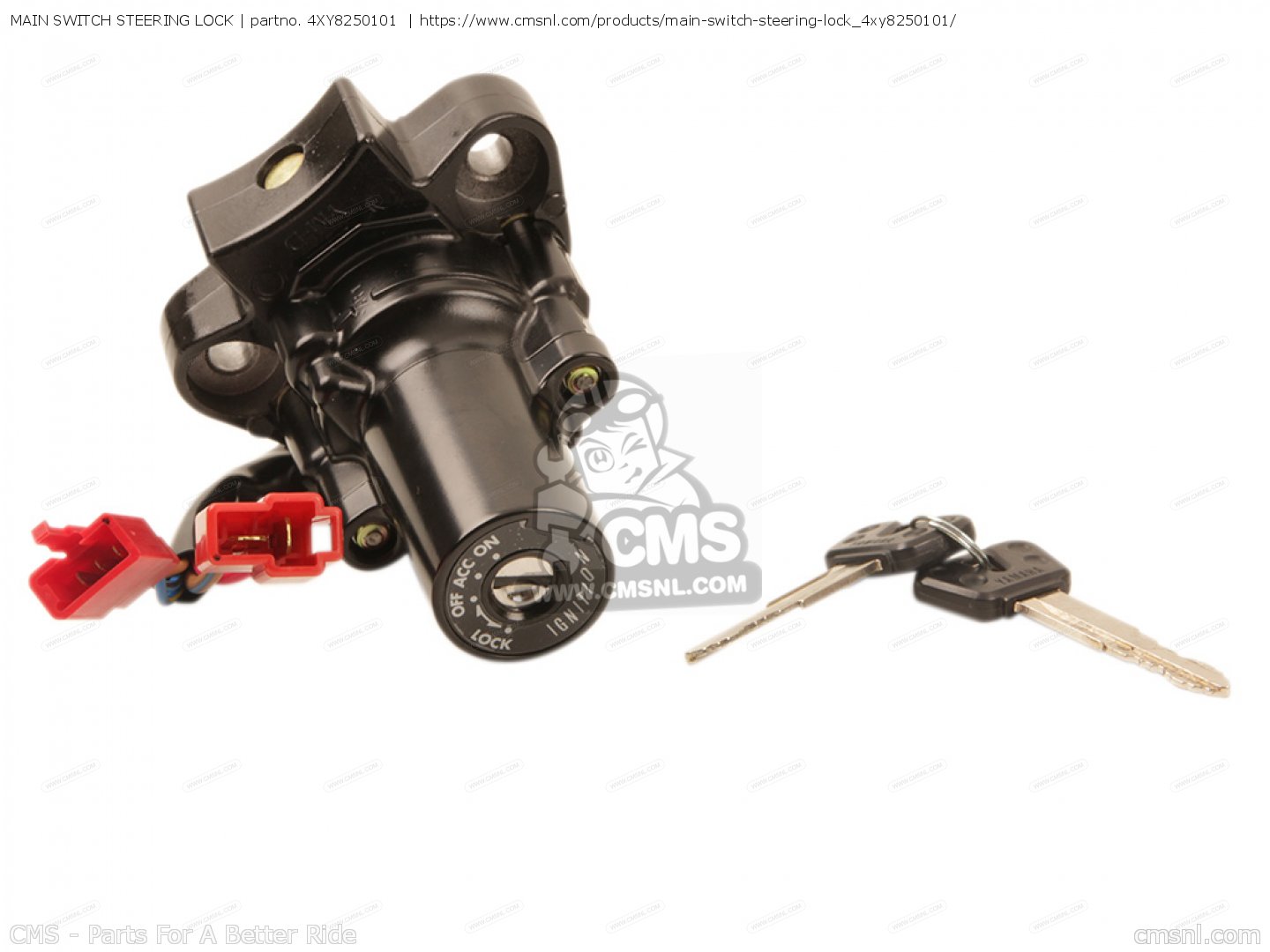 4XY8250101: MAIN SWITCH STEERING LOCK Yamaha - buy the 4XY