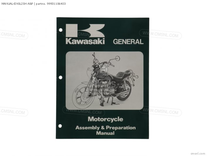 Kawasaki MANUAL-ENGLISH A&P 99931106403