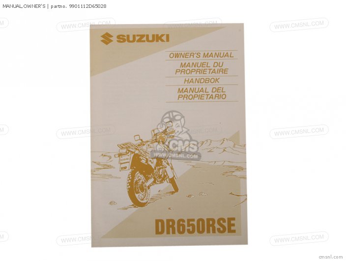 Suzuki MANUAL,OWNER'S 9901112D65028