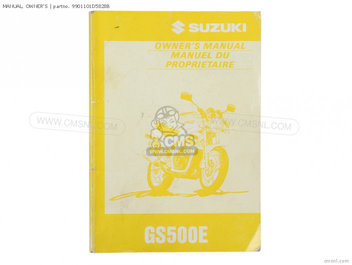 Suzuki MANUAL, OWNER'S 9901101D5828B