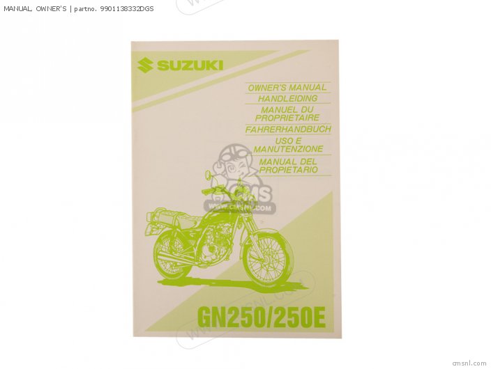 Suzuki MANUAL, OWNER'S 9901138332DGS