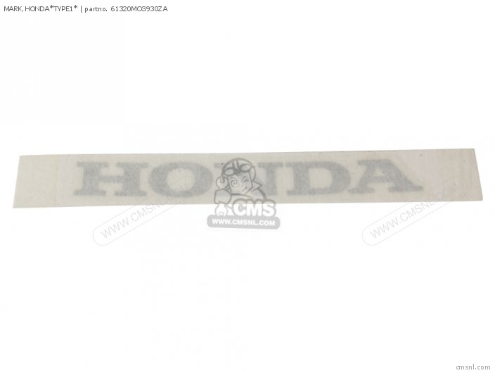 Honda MARK,HONDA*TYPE1* 61320MCG930ZA
