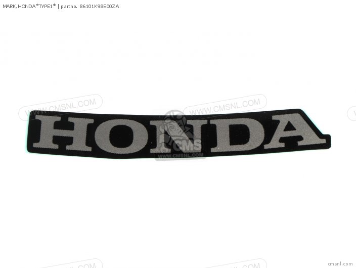 Honda MARK,HONDA*TYPE1* 86101K98E00ZA