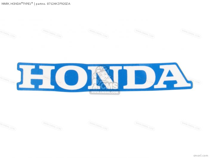 Honda MARK,HONDA*TYPE1* 87124KZF920ZA