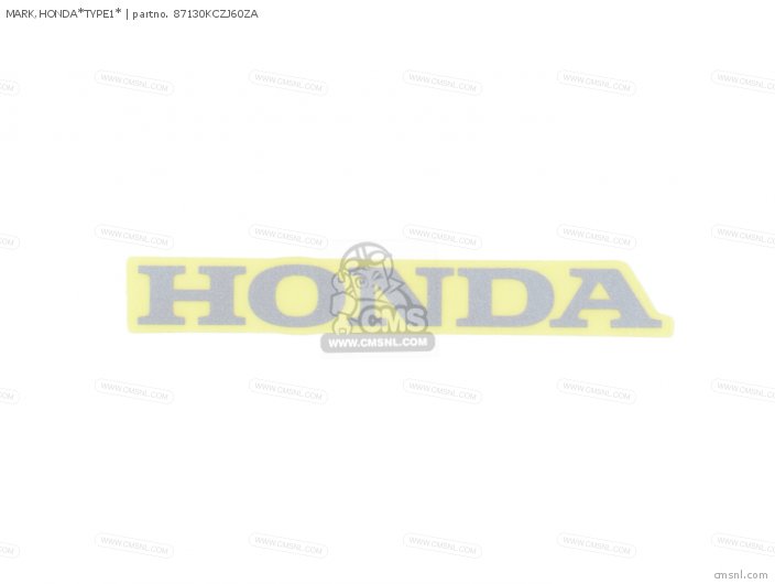 Honda MARK,HONDA*TYPE1* 87130KCZJ60ZA